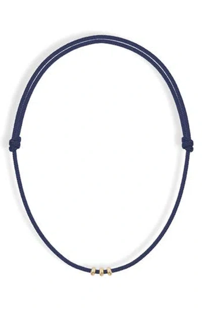Mod + Jo Tommy Cord Necklace In Blue