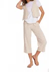 Mod-o-doc Cropped Wide Leg Pants In Natural In Neutral