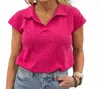Mod-o-doc Dolman Polo Shirt In Hot Pink In Pink