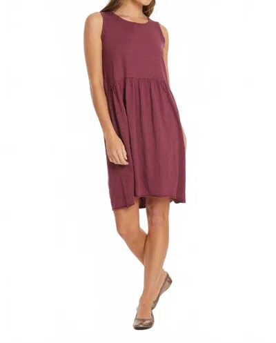 Mod-o-doc Drop Shirred Waist Tank Dress In Zinfandel In Burgundy