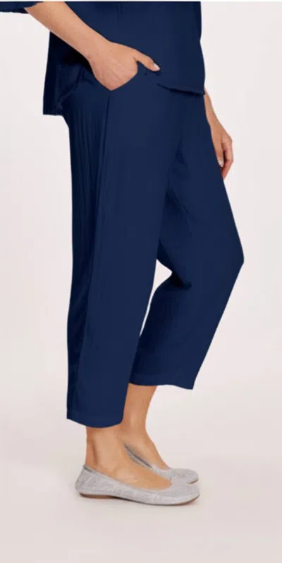 Mod-o-doc Easy Fit Crop Trouser In Navy