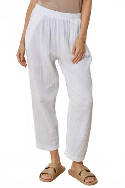 Mod-o-doc Easy Fit Crop Trouser In White