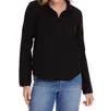 Mod-o-doc Easy Long Sleeve Polo In Black In Black