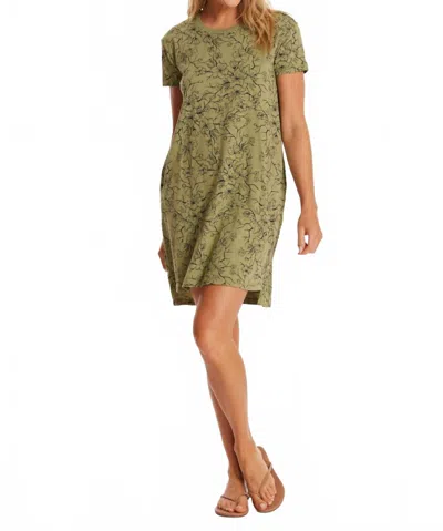 Mod-o-doc Floral Printed Tee Shirt Dres In Dill