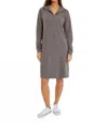 Mod-o-doc Half Zip Yoke Dress In Dark Pewter
