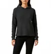 Mod-o-doc Long Sleeve Cropped Hoodie In Black In Black