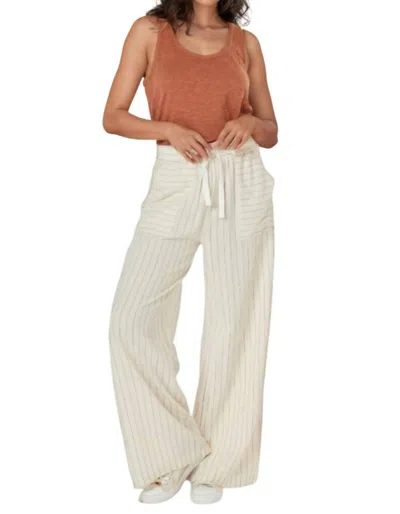 Mod-o-doc Pinstripe Pant In Creme In Beige