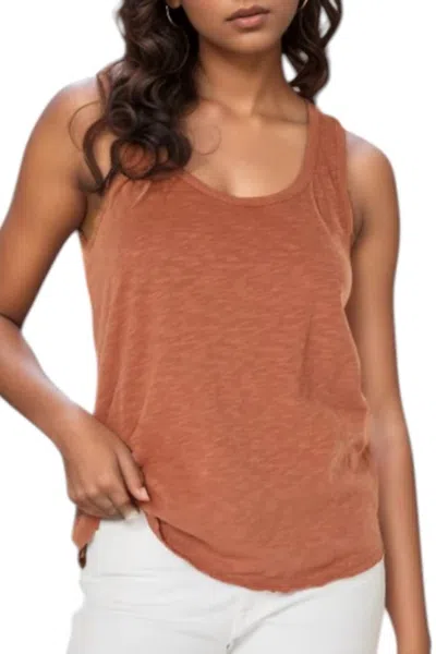 Mod-o-doc Scoop Neck Tank In Baked Clay In Brown