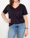Mod-o-doc Short Sleeve V-neck Tee In Grey In Gray