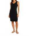 Mod-o-doc Side Split Tank Dress In Black In Black