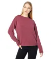 Mod-o-doc Sweater Womens Garnet Soft Slubby Knit Long Sleeve Pullover Erk1070 In Pink
