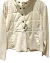 Mod-o-doc Women's Fleece Hooded Pullover Jacket In Ivory In Neutral