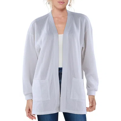 Mod-o-doc Womens Pocket Waffle Cardigan Sweater