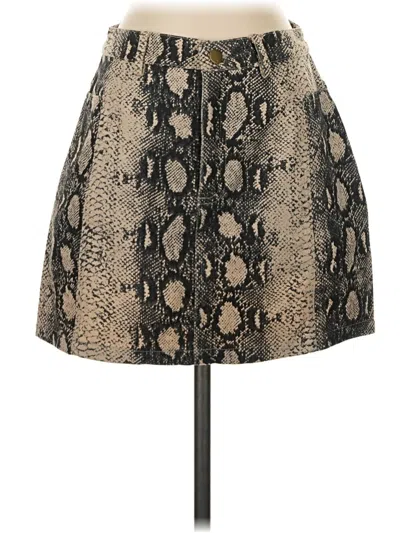 Pre-owned Mod On Trend Formal Skirt In Brown