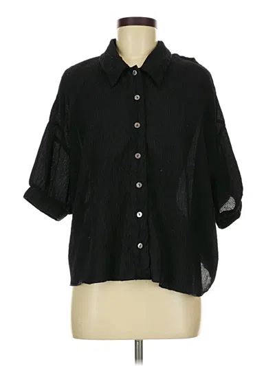 Pre-owned Mod Ref 3/4 Sleeve Blouse In Black