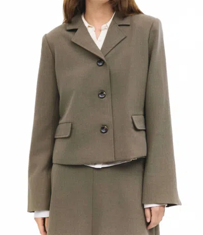 Mod Ref Amelia Boxy Fit Jacket In Brown In Green
