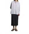 Mod Ref Aniston Midi Skirt In Navy Blue In Blue
