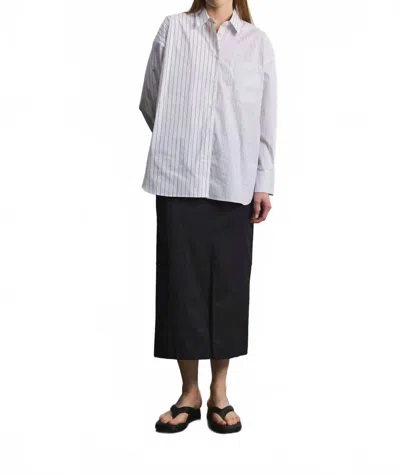 Mod Ref Aniston Midi Skirt In Navy Blue