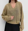 Mod Ref Carrie Cardigan In Beige In Green