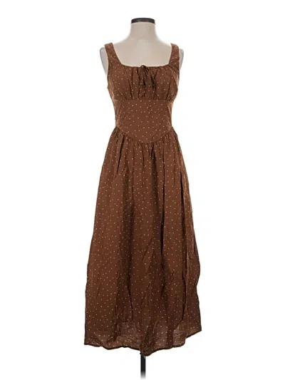 Pre-owned Mod Ref Casual Dress In Brown