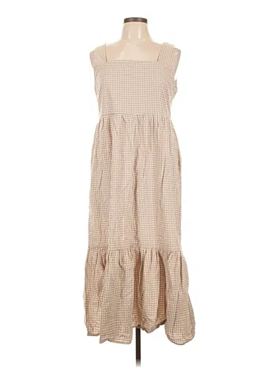Pre-owned Mod Ref Casual Dress In Tan