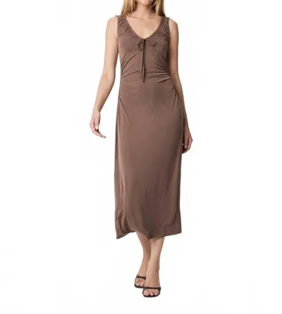 Mod Ref Chell Midi Dress In Brown