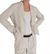 Mod Ref Claudia Linen Mix Blazer In Natural In Neutral