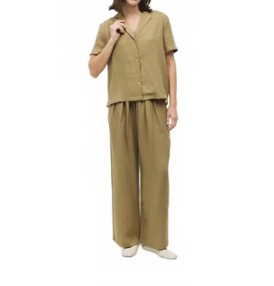 Mod Ref Donnie Wide Leg Pants In Khaki In Green