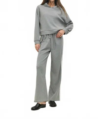 Mod Ref Enzo Waffle Knit Hoodie In Heather Grey In Gray