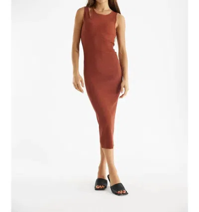 Mod Ref Fall Night Dress In Burnt Orange In Yellow