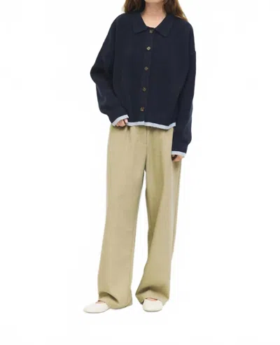 Mod Ref Hans Cardigan In Navy In Blue