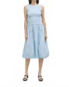 Mod Ref Isla Midi Dress In Blue In Gray