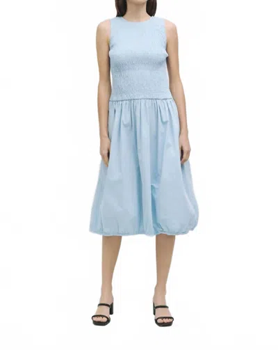 Mod Ref Isla Midi Dress In Blue In Gray