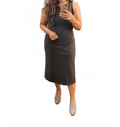 Mod Ref Ivette Dress In Charcoal In Gray