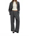 Mod Ref Kerry Wide Leg Pants In Dark Grey In Gray