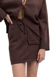 Mod Ref Knit Sweater Skirt In Chestnut In Pink