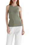 Mod Ref Knit Tank Top In Dusty Olive In Multi
