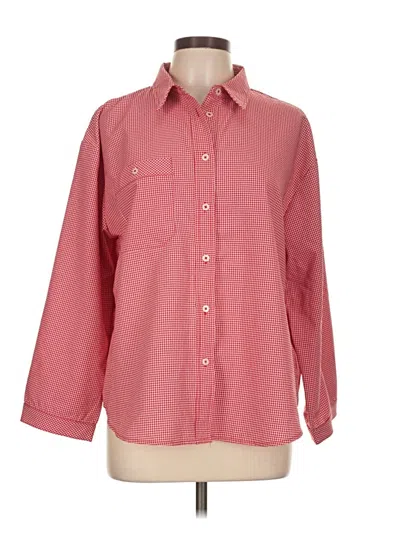 Pre-owned Mod Ref Long Sleeve Button Down Shirt In Red