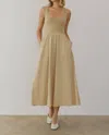 Mod Ref Lucinda Tank Top Maxi Dress In Khaki In Brown