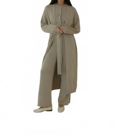 Mod Ref Ona Duster-style Cardigan In Taupe In Green