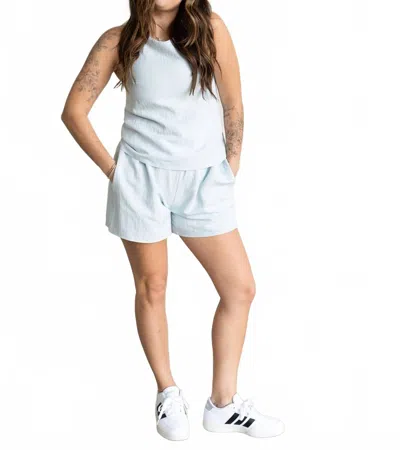 Mod Ref Piper Shirred Waist Shorts In Blue