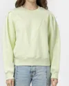Mod Ref Quilla Crewneck Sweater In Bright Lime In Green