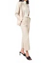 Mod Ref Reagan Wide Straight Leg Pants In Cream In White
