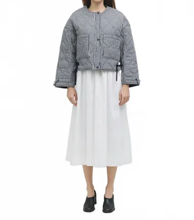 Mod Ref Rochelle Gingham Jacket In Black In Gray