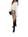 Mod Ref Rolled Hem Sweater In Cream In White
