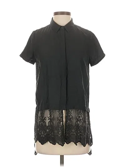 Pre-owned Mod Ref Short Sleeve Blouse In Black
