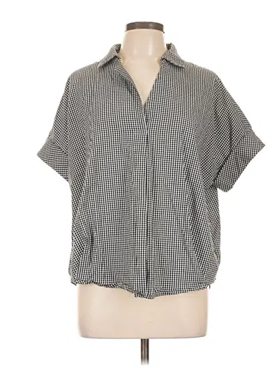 Pre-owned Mod Ref Short Sleeve Blouse In Gray