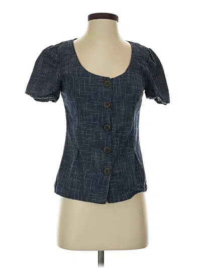 Pre-owned Mod Ref Short Sleeve Henley Shirt In Blue
