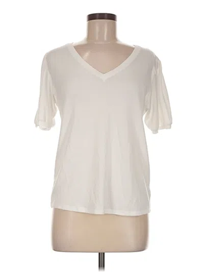 Pre-owned Mod Ref Short Sleeve Top Ivory V-neck Tops