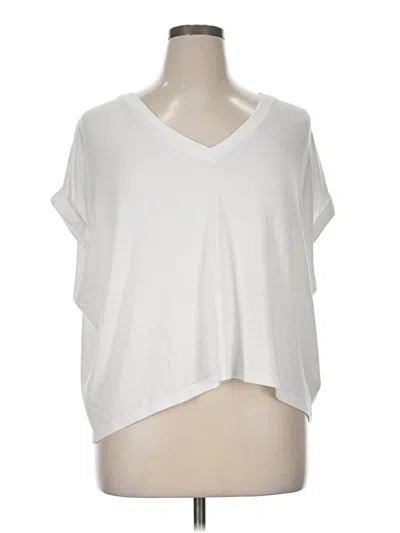 Pre-owned Mod Ref Short Sleeve Top White V-neck Tops